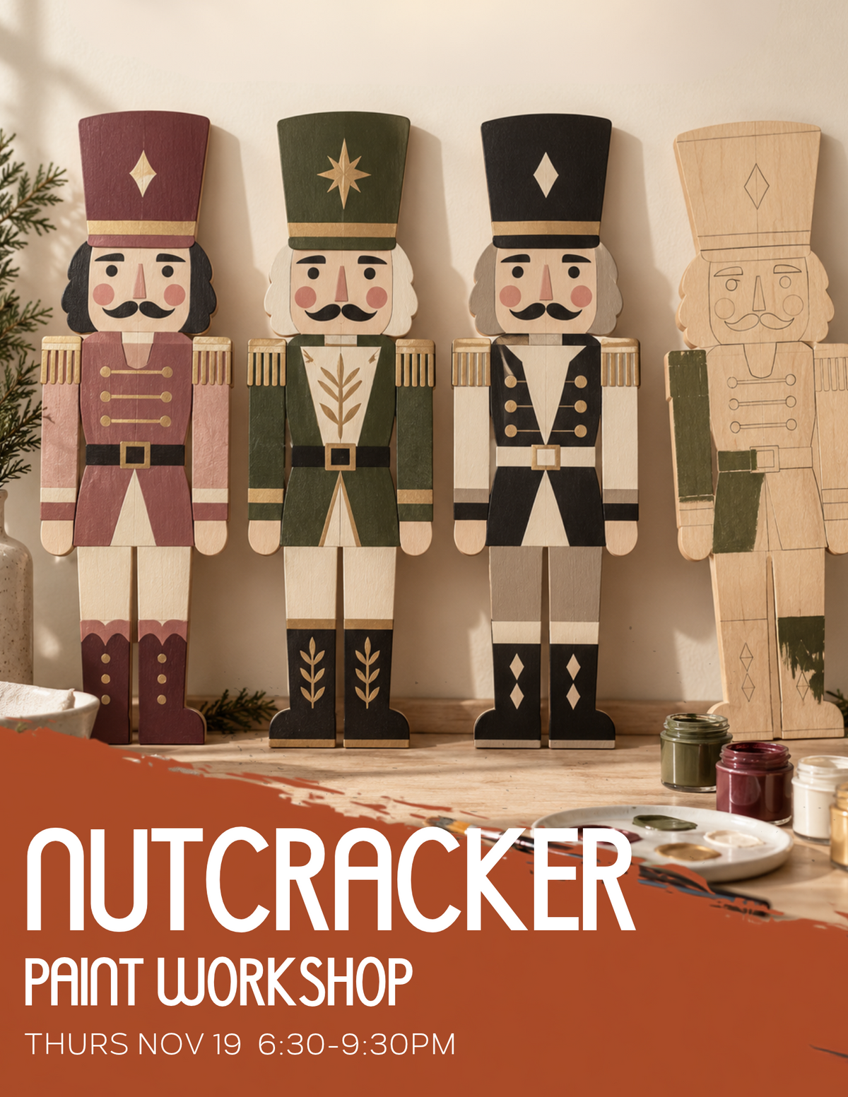 Nutcracker Paint Workshop - Nov 19 6:30-9:00pm