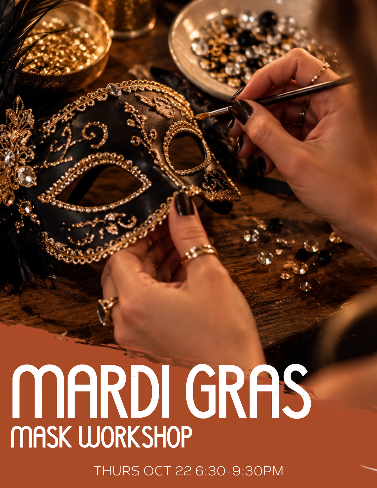 MARDI GRAS MASK WORKSHOP- OCT 22